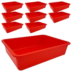 百貨King 450密林 置物 收納籃 PP材質, 43.5 x 33.5 x 11cm, 紅色, 3組, 3個