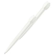 轉轉答案筆 中性筆 0.5mm, 白色, 2支