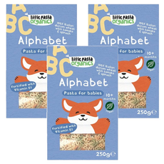 英國小小帕斯達 ABC字母造型義大利麵, 杜蘭小麥粉製成, 無添加, 250g, 3盒