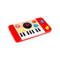 Hape 搖滾DJ音樂鍵盤, 可攜式混音音樂台，提升孩子音樂性，探索聲音和節奏, 混合顏色, 1個, 34 x 18.5cm