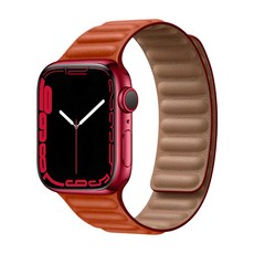 OMG Apple Watch 10 皮質鏈式磁吸錶帶 46mm, 丹霞色, 1個