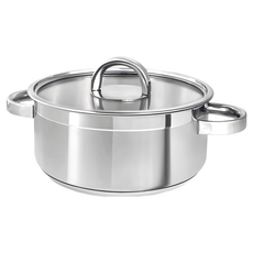 SILAMPOS 海洋湯鍋 附蓋 18-10不鏽鋼鍋身 2.6L, 20cm, 1組