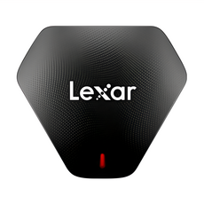 Lexar 雷克沙 Professional Multi-Card 3-in-1 USB 3.1 高速三合一讀卡機 LRW500U, 1入, Black