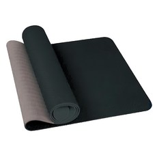 SUCCESS 雙色瑜珈墊 S4690 防霉無毒 183cm長x 61cm寬, 黑色, 6mm, 1個