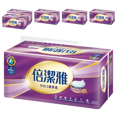 倍潔雅 特級3層抽取衛生紙, 110張, 10包, 6袋