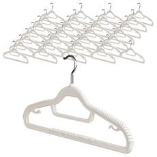 mohe 木暉居家 ABS無痕防滑乾濕兩用衣架 200g 30個, 白色, 1組