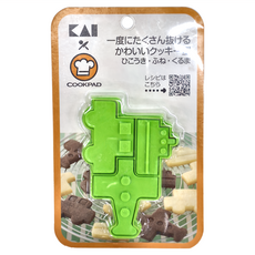 KAI 貝印 COOKPAD造型餅乾模組, 綠色, 1組