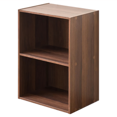 TZUMii 家居E1空櫃, 兩格, 寬41.5x深30x高60公分, 胡桃色, 1組