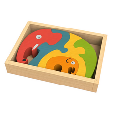 BeginAgain 大象家庭 純木質拼圖, 1個