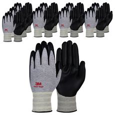 3M 百利 Super Tough 耐用安全手套 M, 10雙, 黑色 + 灰色