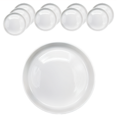 TATUNG 大同磁器 - 簡約時尚 優質餐具, 1組, 10 件組水盤, 白色