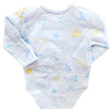 New Star 明日之星 純棉嬰兒包屁衣 厚碎花 長袖短褲 反摺包手