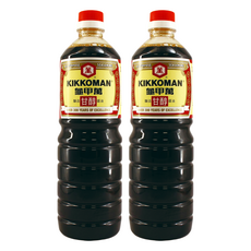 KIKKOMAN 龜甲萬 甘醇醬油, 1L, 2瓶