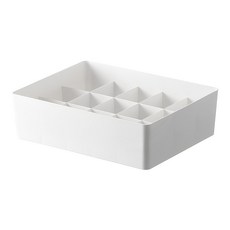 懶角落 15格內衣收納盒 PP材質, 30 x 23 x 11.6cm, 白色, 2個