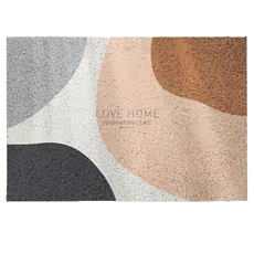 GOLLALIFE 玄關絲圈地墊 棕斯流影, 加大(120 x 100cm)