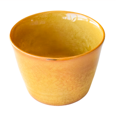 佐和陶瓷 茶釉貫入豬口杯 日本製 8.5 x 6.4cm 170ml, 黃色, 1個