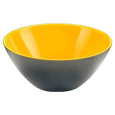 guzzini GU2814-20BY MF 雙色沙拉碗 20公分, 黑/黃, 1個