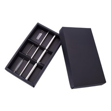 YCCT 不鏽鋼吸管禮盒 冰河銀 環保可重複使用 附清潔刷, 4個, 1盒