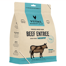 VITAL VE 唯一凍乾鮮肉犬用生食餐 小顆粒 396.9g 美國製造 無穀物配方, 牛肉, 1袋