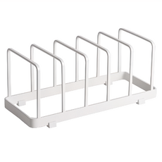 Homely Zakka 日式簡約鐵藝多功能碗盤收納架/碗碟瀝水架/砧板置物架, 5層, 1個, 白色