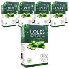 LOLE'S 草本護膚潔顏皂 蘆薈 適合所有膚質 無動物實驗 富含維他命E 不含SLS/SLES 不含人工色素, 100g, 9個