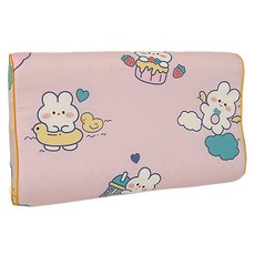 Annette 貢緞棉可拆洗天然兒童乳膠枕 60s, 貝塔粉, 1個