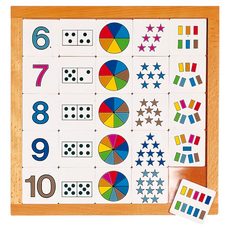 educo 數字分組卡片遊戲 木製玩具 4歲以上適用, 1組, 數字分組