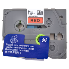 Brother 兄弟牌 護貝帶 TZe-421 黑色紅色字, 8m x 9mm, 1個