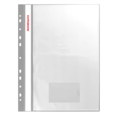 DaTaBanK 三田文具 A4 11孔資料本 附名片袋 30頁, 灰色, 6本