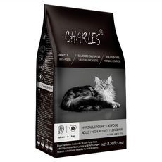 CHARLES 查爾斯 成貓 低敏貓糧 活力長毛貓, 鮭魚 + 雙鮮凍乾(鮮雞肉 + 鮮鱉蛋), 1.5kg, 1袋