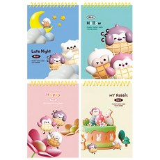 DADA Sosofun 黃色線圈加厚綜合練習本 130g (36張x4入), 隨機出貨, 1組