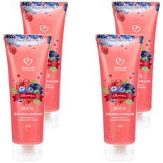 MY SCHEMING 我的心機 細緻亮白身體去角質霜 莓果C, 250g, 4條