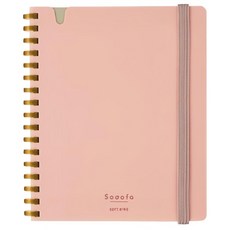 KOKUYO 國譽 Sooofa軟線圈筆記本 方格 A6, 1本, 粉色