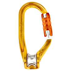 PETZL ROLLCLIP 滑輪鉤環 三段鎖 TRIAC-LOCK, 黃色, 1個