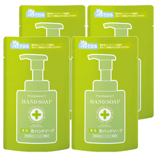 KUMANO 熊野油脂 藥用泡泡洗手乳補充包，含玻尿酸成分，弱酸性親膚，日本進口, 200ml, 4件