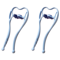 MICHAEL FITNESS 麥克健身 六輪頸椎按摩器 六球加長款 36 x 19.5cm, 藍色, 2個