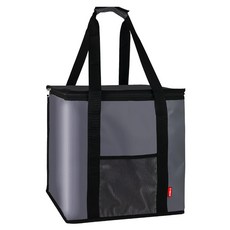 G+居家 台灣製防潑水亮彩保溫保冰袋, 灰色, 40 x 25 x 38cm, 1個