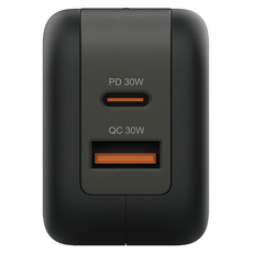 LaPO 30W氮化鎵2口極速充電器 Lch30, 黑色, 1個