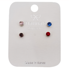 Hannah 正韓18-2貼耳針式耳環 Set 4入