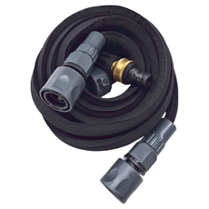 minono 米諾諾 高壓水柱伸縮水管組 水管380 x 2.5cm 快接頭直徑4 x 5cm 水柱槍直徑2.8 x 12.3cm, 黑色, 1組