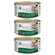 Applaws 愛普士 貓罐 鮪魚紫菜, 肉含量最高75%, 70g, 3罐