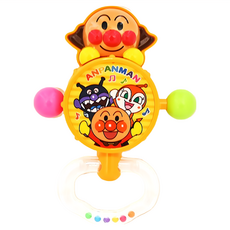 ANPANMAN 麵包超人 喀噠喀噠 嬰兒小鼓, 搖晃敲打發出聲響, 刺激手部發育, 1個