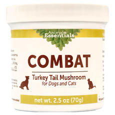 Animal Essentials 藥草醫家 COMBAT 免益力, 土耳其蘑菇, 貓狗適用, 2.5 oz (70g), 維持病中生活品質, 1罐
