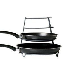 Metaltex Sierra 平底鍋收納架 灰色 25x27x23公分, 4層, 1個