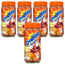 Ovaltine 阿華田 營養巧克力麥芽飲品，含21種營養，5種礦物質、7種維生素、8種必需胺基酸、膳食纖維, 400g, 1入, 5罐
