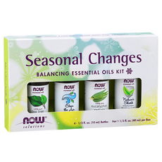 NOW Foods 娜奧 平衡四季純精油套裝 4x10ml, 空氣清新複方, 1組, 10ml