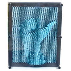 3D創意針畫-藍色,趣味針畫板,辦公室小物,益智玩具,培養手眼協調能力, 1個