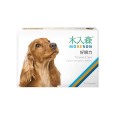 MORESON 木入森 犬寶好眼力 寵物專用保健食品 含葉黃素與玉米黃素 晶亮有神, 30顆, 維護眼睛健康, 1盒