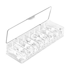 AHOYE 8格桌面線材整理盒 附防塵蓋子, 1個, 單一顏色