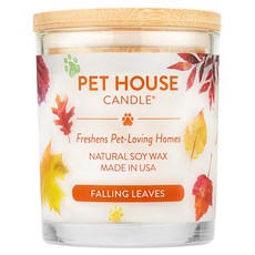 PET HOUSE 室內除臭寵物香氛蠟燭 - 秋風落葉, 天然大豆蠟, 美國製, 255g, 1罐